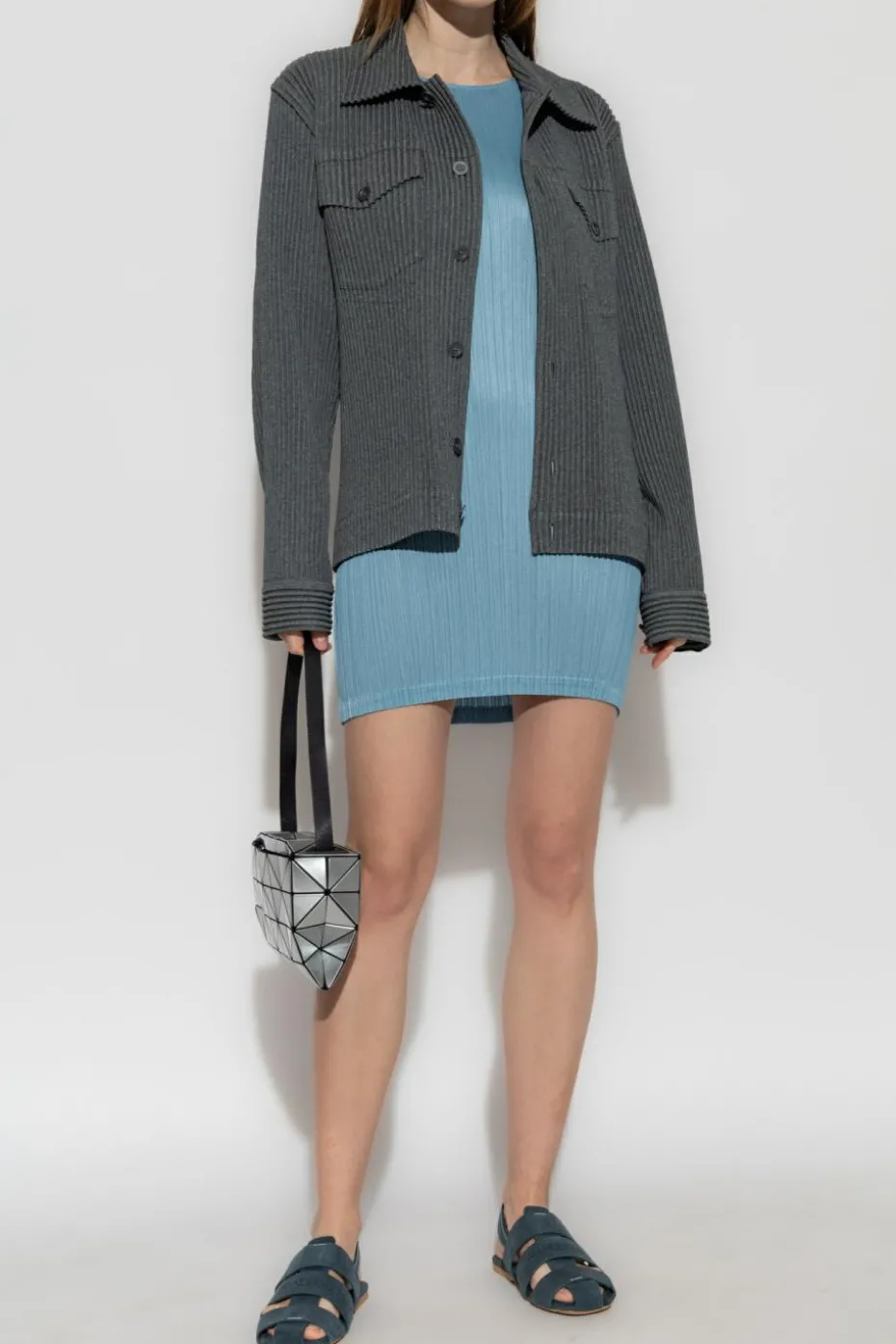 Homme Plissé Issey Miyake GREY Pleated Jacket