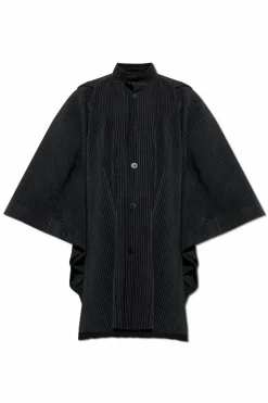 Homme Plissé Issey Miyake BLACK Pleated coat