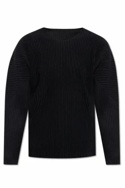 Homme Plissé Issey Miyake BLACK Pleated sweatshirt
