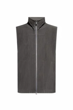 Homme Plissé Issey Miyake GREY Pleated vest
