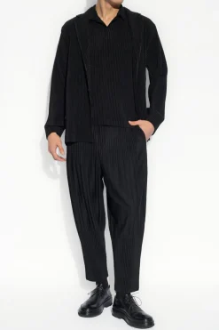 Homme Plissé Issey Miyake BLACK Pleated blazer