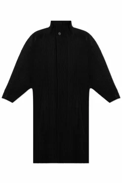 Homme Plissé Issey Miyake BLACK Pleated coat