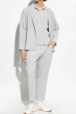 Homme Plissé Issey Miyake GREY Pleated blazer