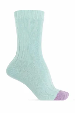 Homme PlissƩ Issey Miyake light blue Logo socks