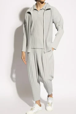 Homme Plissé Issey Miyake GREY Pleated Sweatshirt