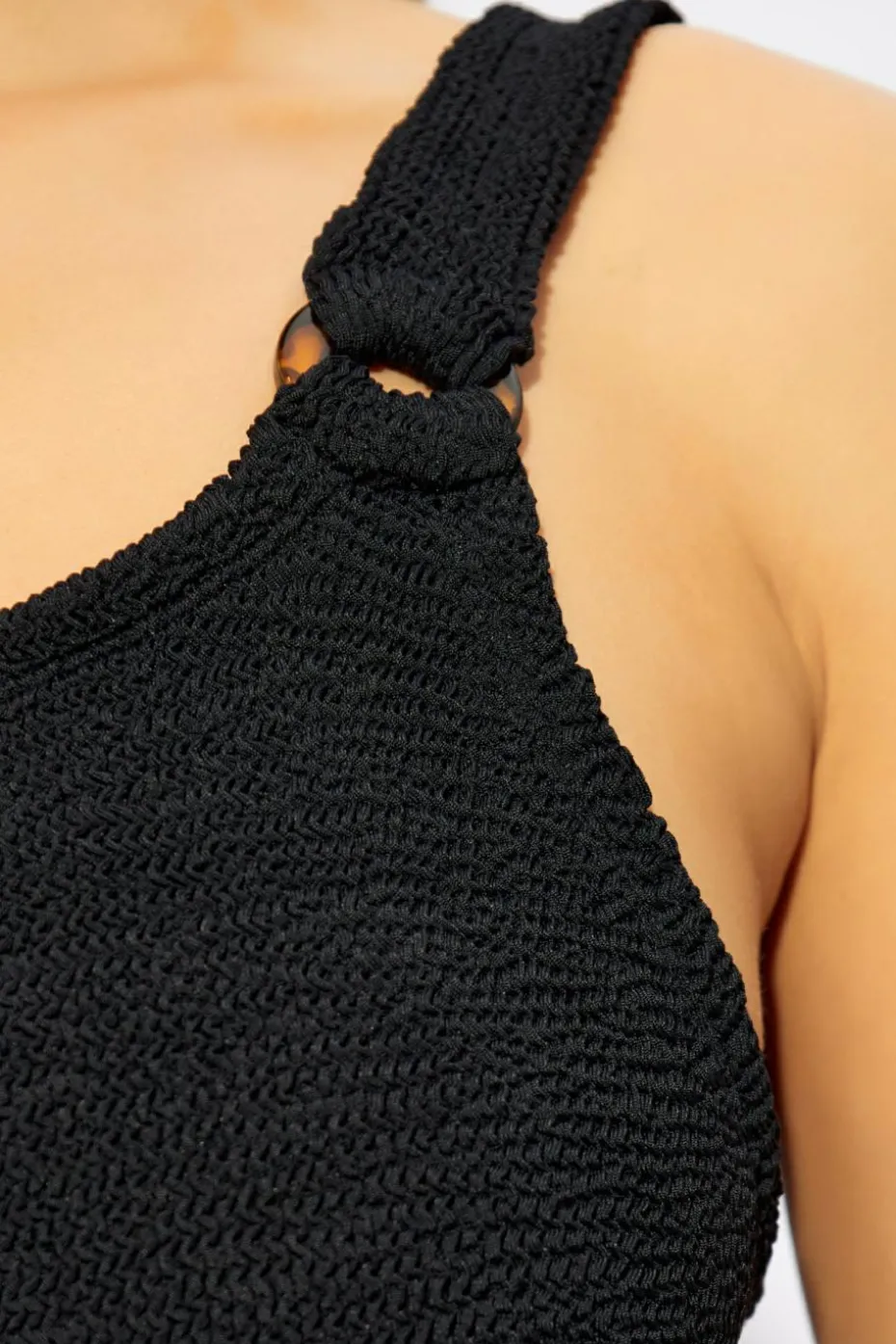Hunza G BLACK One-piece swimsuit 'Domino'