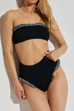 Hunza G BLACK Two-piece swimsuit "Peggy"