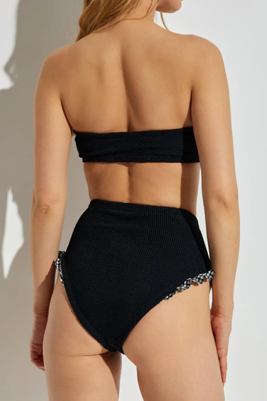 Hunza G BLACK Two-piece swimsuit "Peggy"