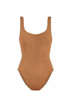 Hunza G BROWN One-piece swimsuit "Square"