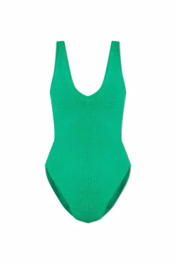 Hunza G GREEN One-piece swimsuit `Sadie`