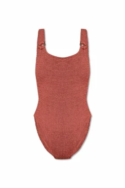 Hunza G PINK One-piece swimsuit `Domino`