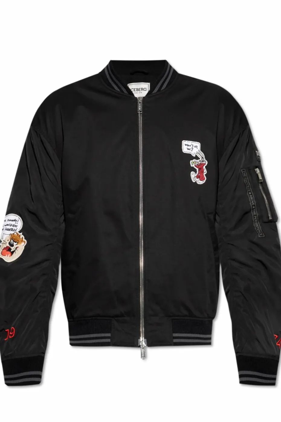 Iceberg BLACK Bomber jacket with patches