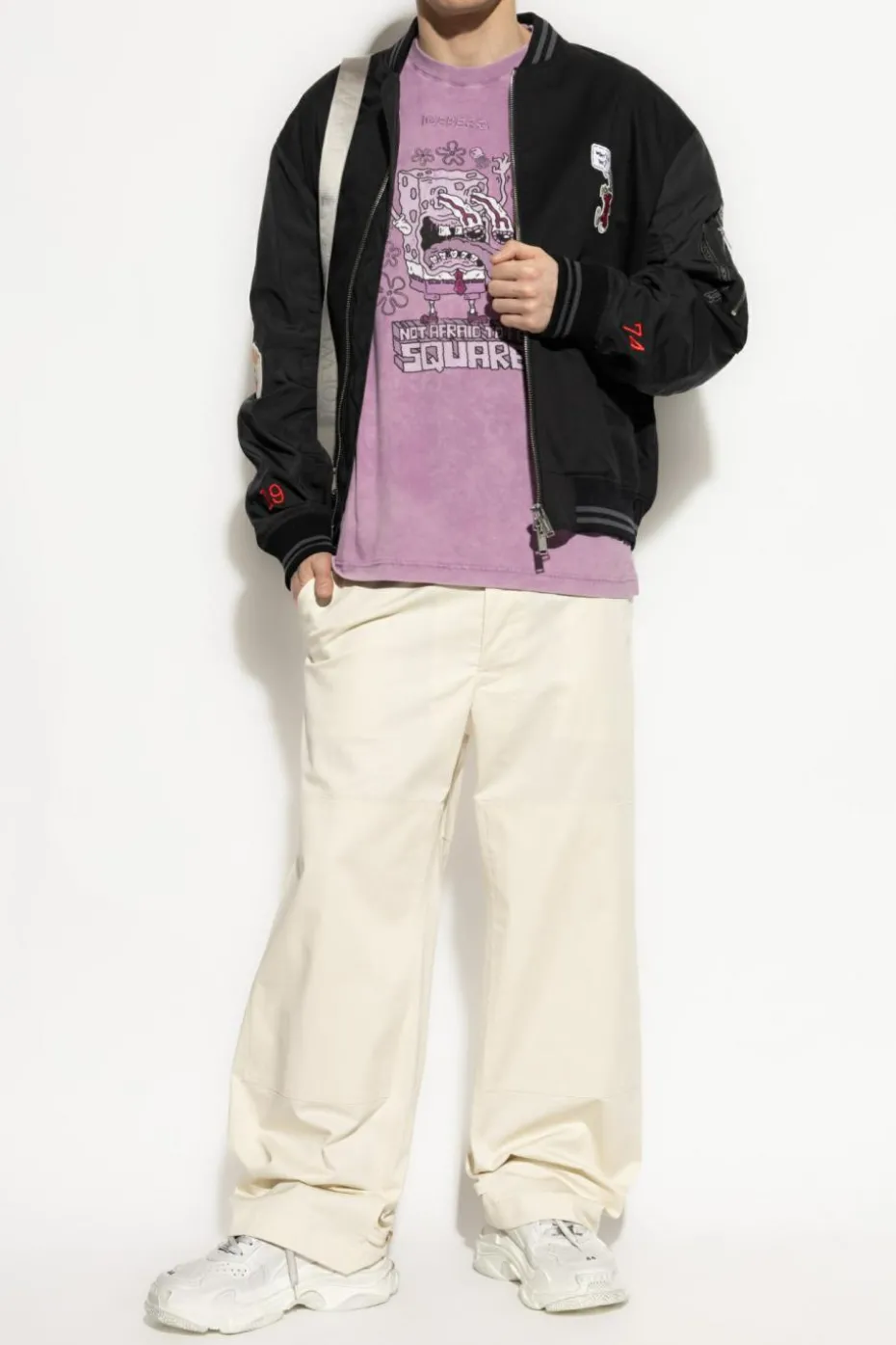 Iceberg BLACK Bomber jacket with patches