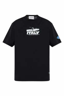 Iceberg BLACK T-shirt with print