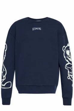 Iceberg NAVY BLUE Sweatshirt with embroidered logo