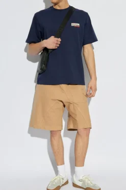 Iceberg NAVY BLUE T-shirt with patches and print