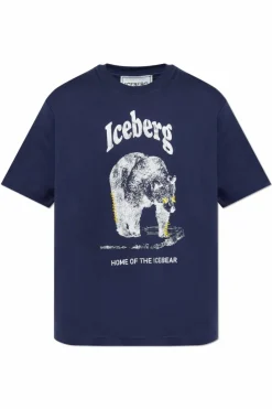 Iceberg NAVY BLUE T-shirt with print