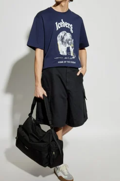 Iceberg NAVY BLUE T-shirt with print