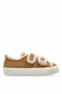 Inuikii beige "Shearling Low Velcro" shoes