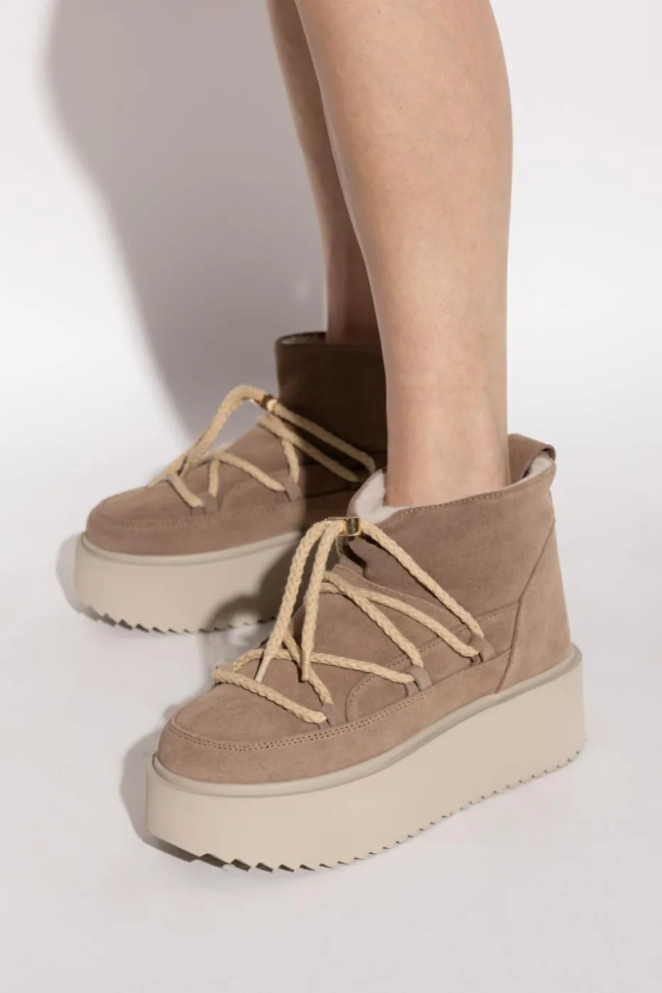 Inuikii beige Snow Boots "Classic Low Platform"