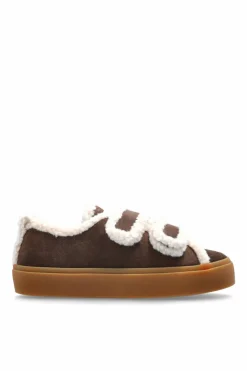 Inuikii BROWN "Shearling Low Velcro" shoes
