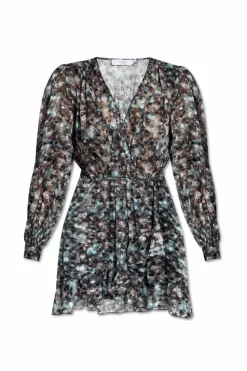 Iro BLACK Dress with floral motif "Risli"