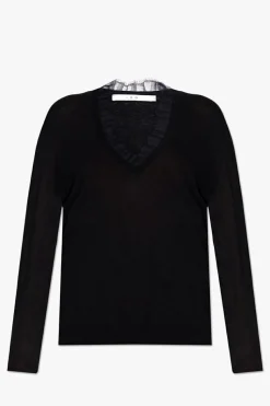 Iro BLACK ‘Haby’ sweater with lace