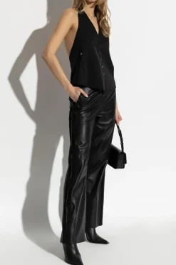 Iro BLACK Leather pants Uleth