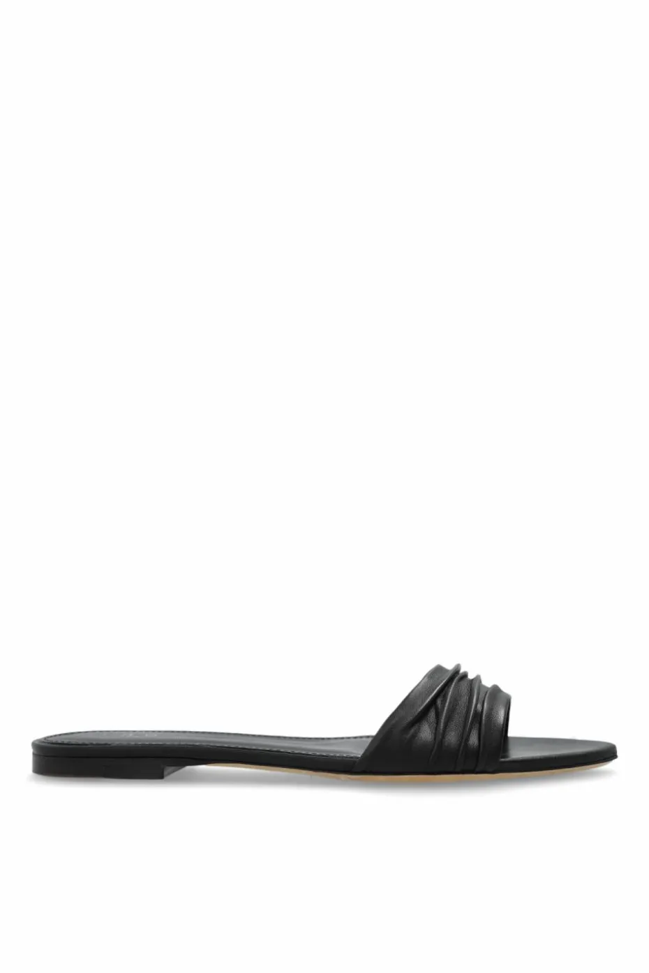 Iro BLACK Leather slides 'Egya'