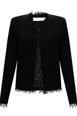 Iro BLACK Raw-cut cardigan