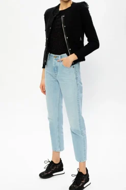 Iro BLACK Raw-cut jacket