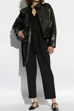 Iro BLACK Ribbed top Fraya