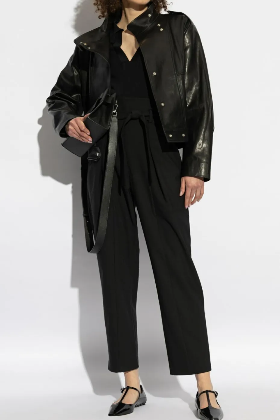 Iro BLACK Ribbed top Fraya