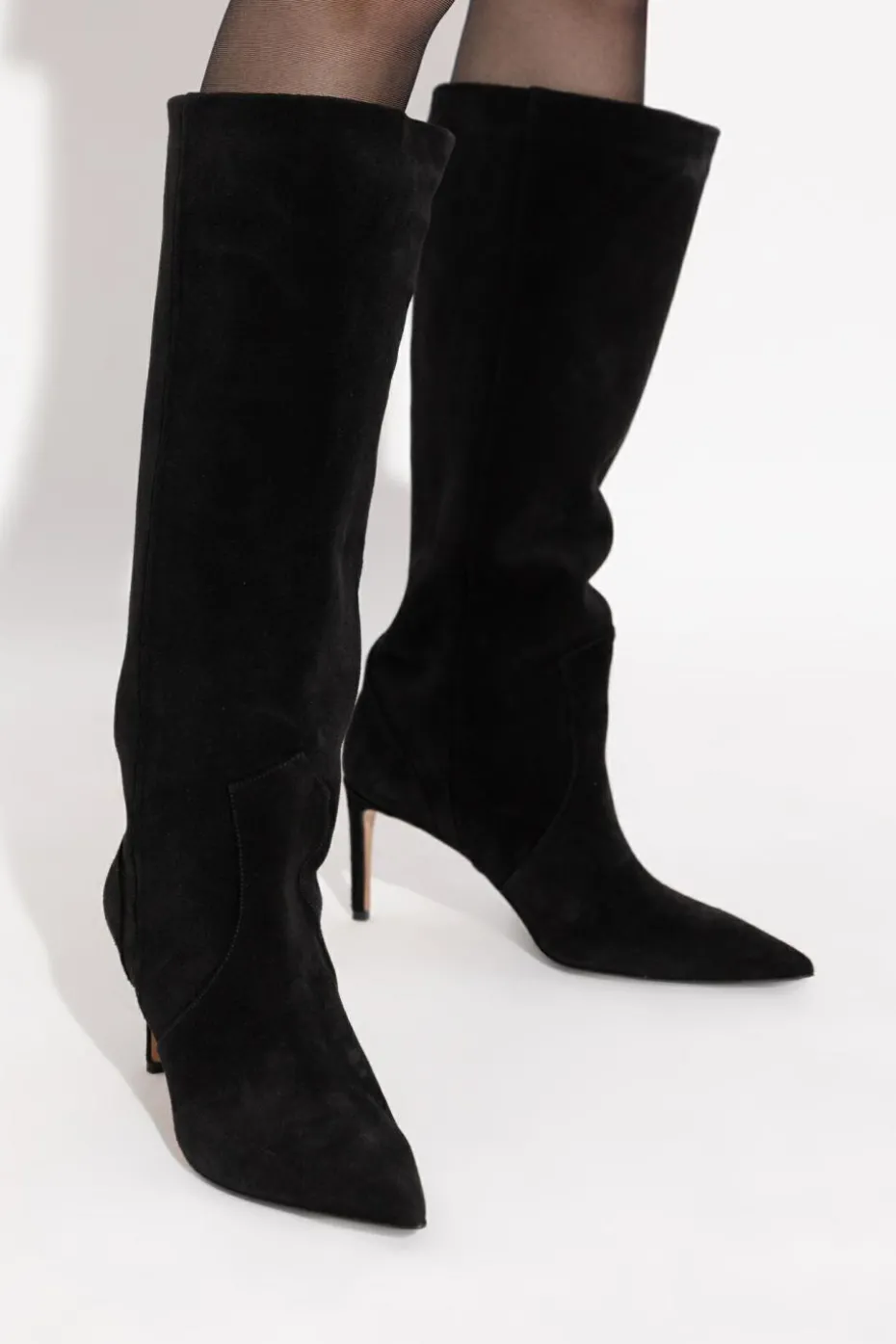 Iro BLACK Suede heeled boots "Davyn"