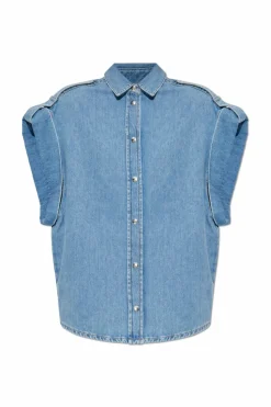 Iro BLUE Denim vest `Uline`