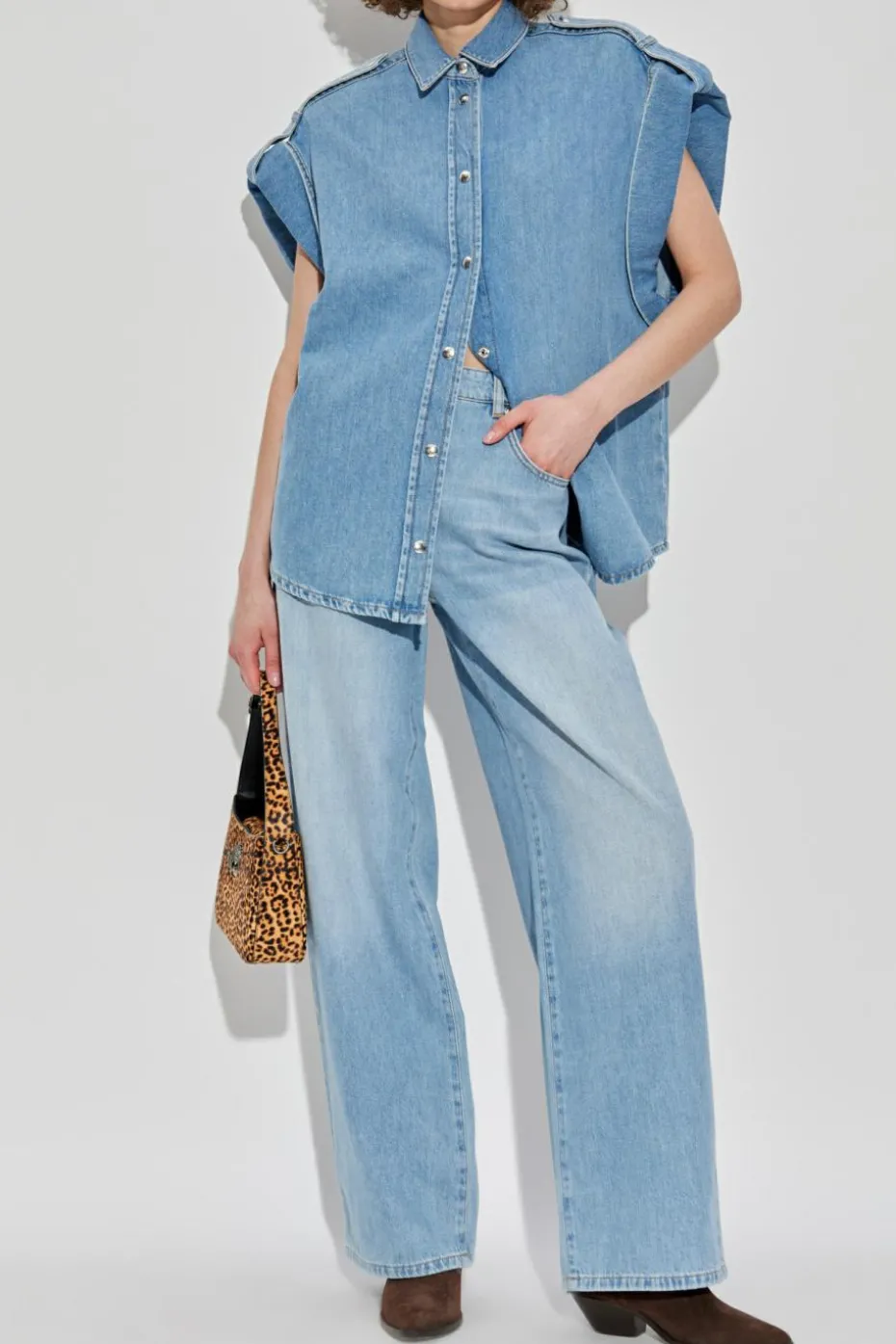 Iro BLUE Denim vest `Uline`