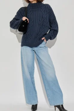 Iro NAVY BLUE Wool sweater `Novani`