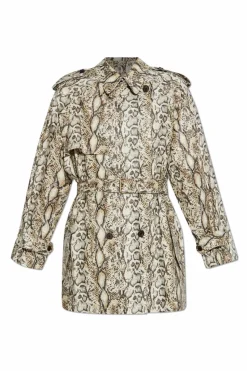 Isabel Marant beige Animal print trench coat ‘Franny’