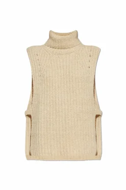 Isabel Marant beige Turtleneck vest "Meggy"