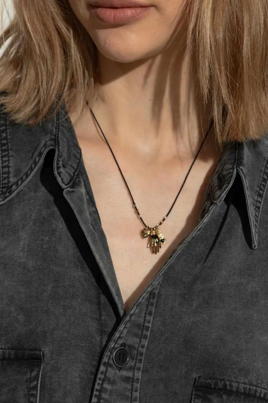 Isabel Marant BLACK Necklace with pendants
