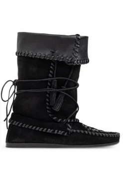 Isabel Marant BLACK Suede ankle boots `Winki`