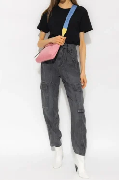 Isabel Marant BLACK ‘Vidal’ T-shirt with logo