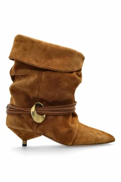 Isabel Marant BROWN Suede heeled ankle boots `Edrika`