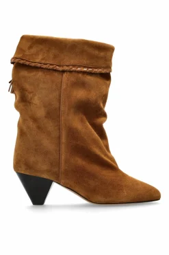 Isabel Marant BROWN Suede heeled ankle boots "Dalby"