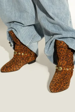 Isabel Marant BROWN Suede ankle boots "Stania"