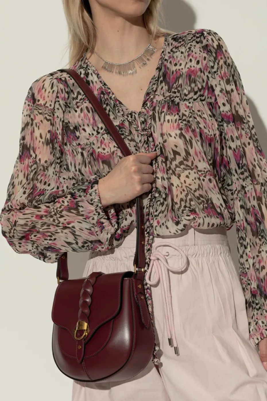 Isabel Marant BURGUNDY Shoulder bag Altay Small