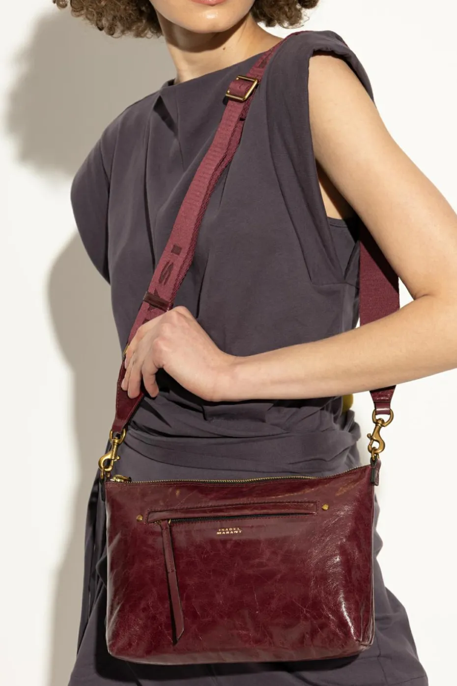 Isabel Marant BURGUNDY Shoulder bag "Nessah"