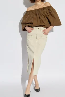 Isabel Marant cream Denim skirt Brit