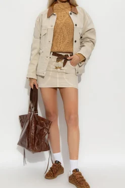 Isabel Marant cream "Paulina" denim skirt