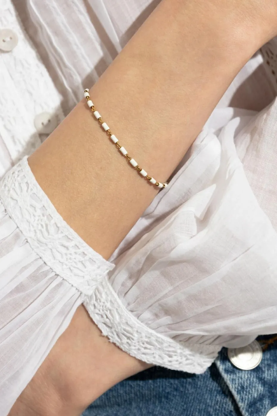 Isabel Marant GOLD Bracelet with engraved logo